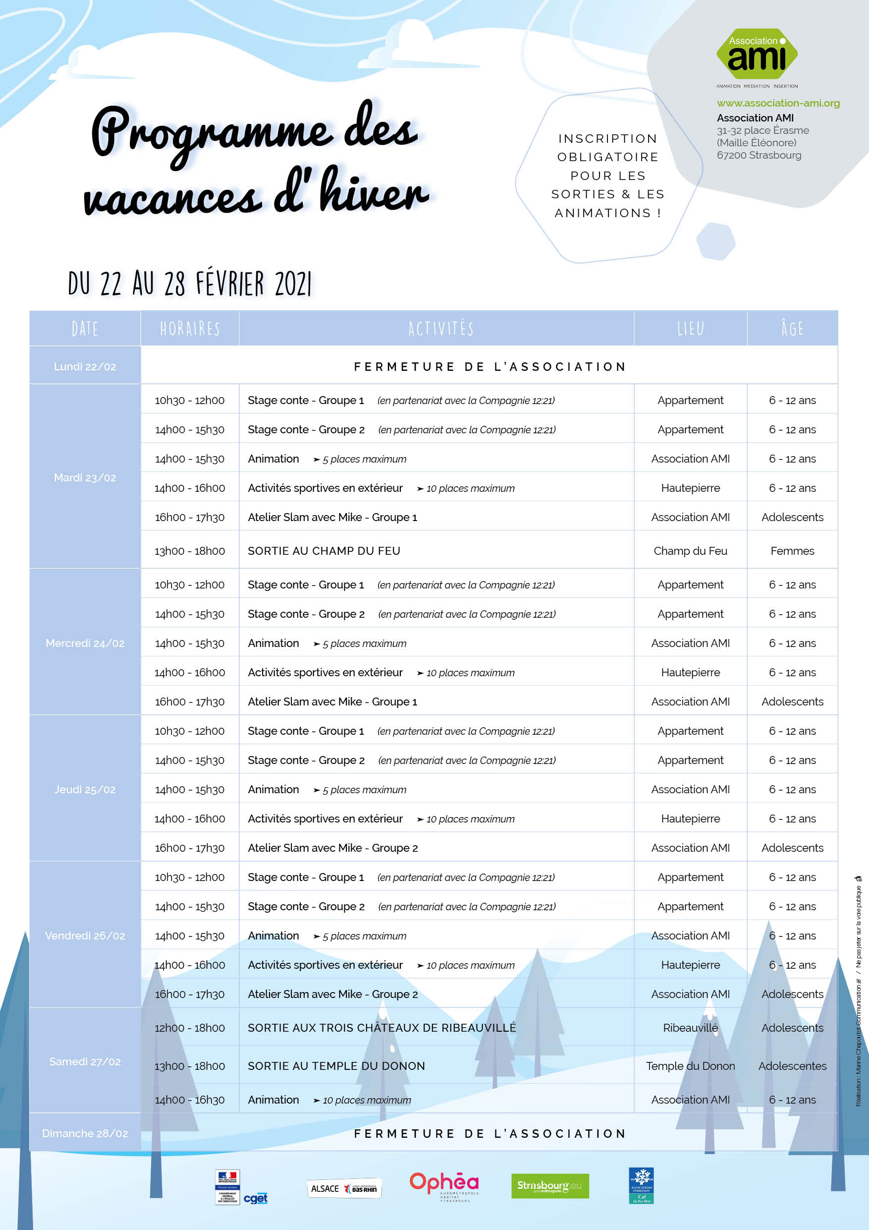 Programme Hiver 2021 S8