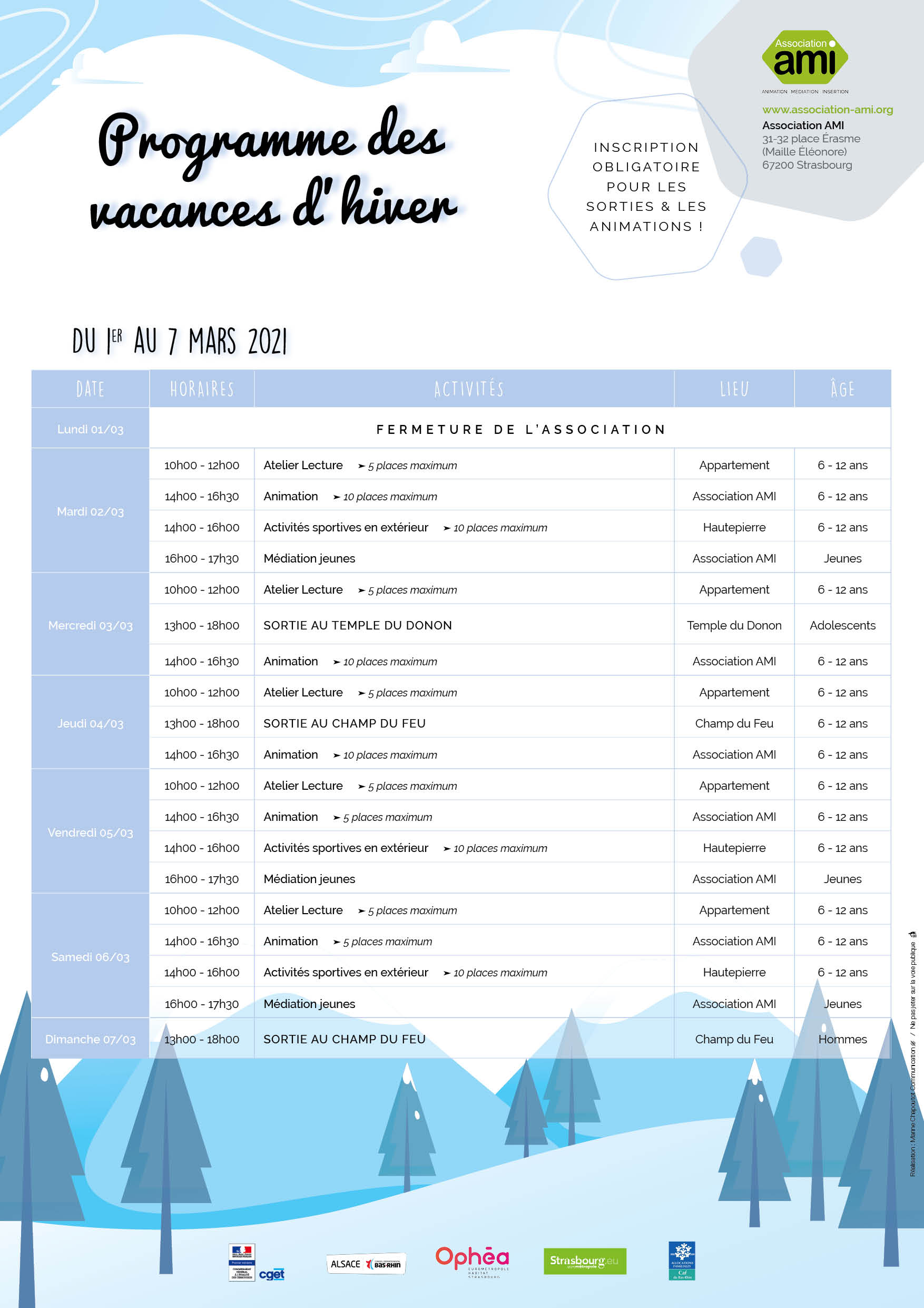 Programme Hiver 2021 S9